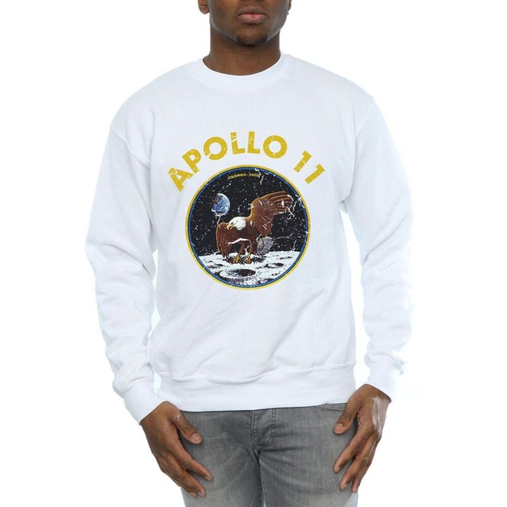 NASA Mens Classic Apollo 11 Sweatshirt / White